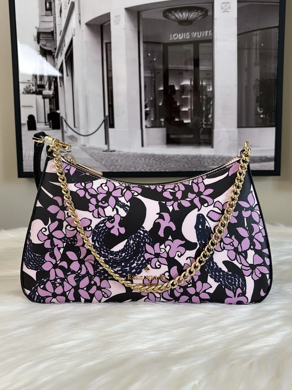 Kate Spade New York SNAKE GARDEN PRINTED MEDIUM CONVERTIBLE CROSSBODY